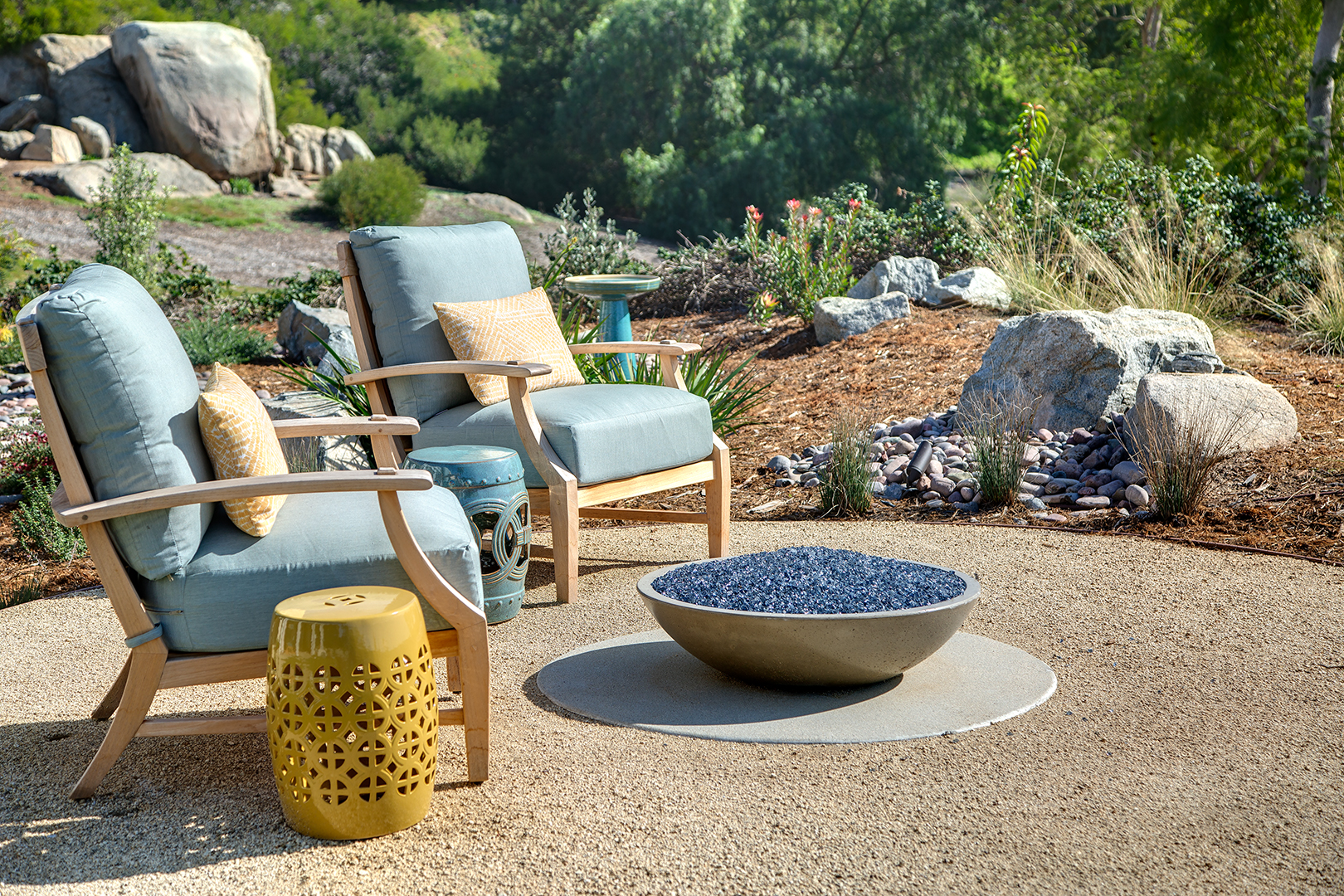 There are some key elements that can help make any outdoor space your personal sanctuary. Of course, there is comfortable and durable outdoor furniture and a beautiful landscape design. Once you have those in place, there are still a few more layers that I want to share that will bring in your style, reflect your personality, and help create a space that you absolutely love.